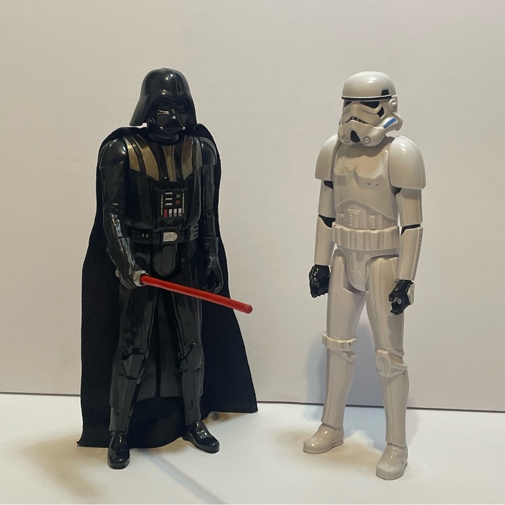 Star Wars Black Darth Vader & White Stormtrooper Action Figures